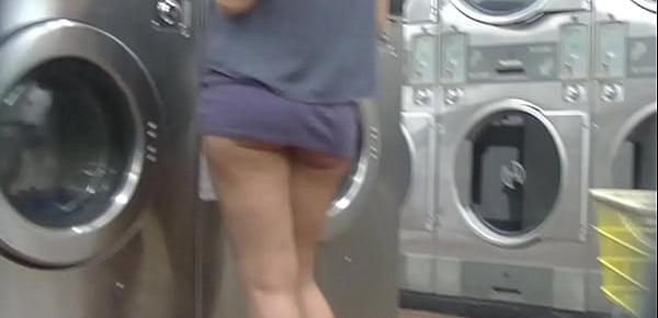  Helena Price Public Laundry Upskirt Flashing Tease! Exhibitionist MILF Vs College Voyeur at the laundry! (Part2)